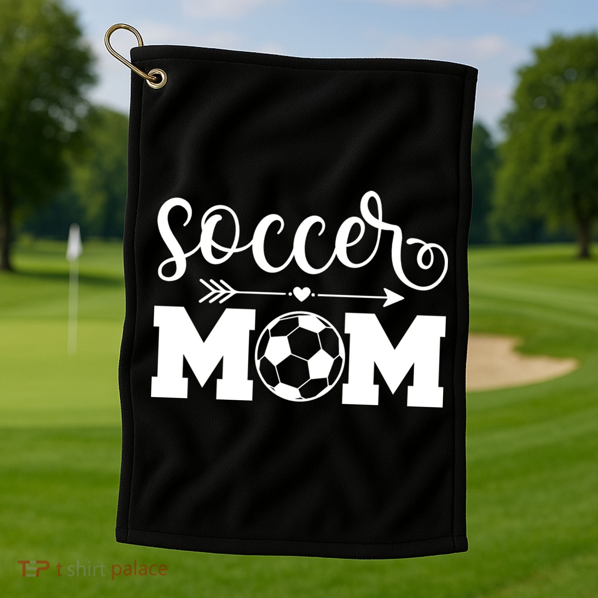 Soccer Mom Cute Gift Golf Towel