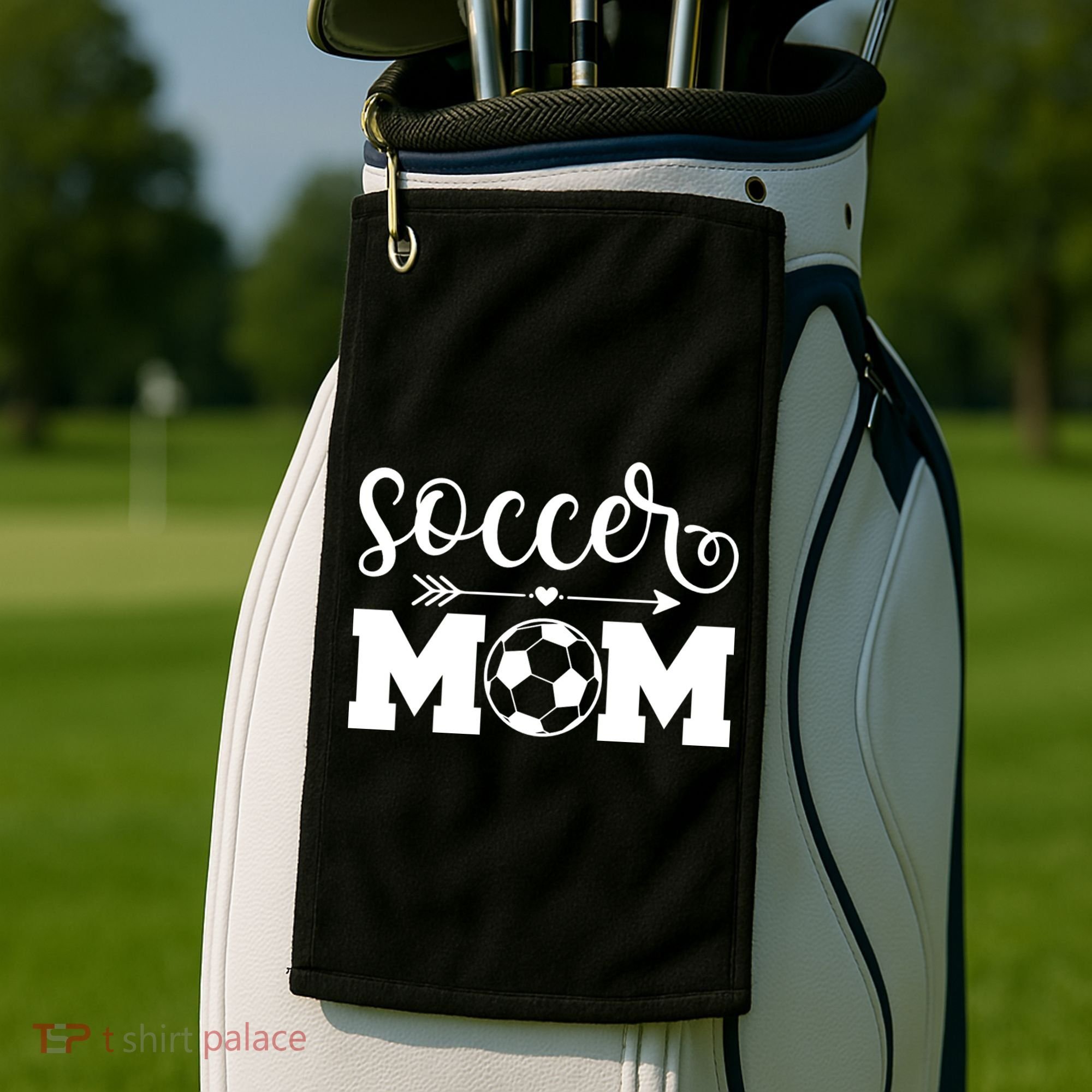 Soccer Mom Cute Gift Golf Towel