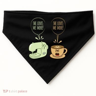 Sewing Machine Coffee Funny Sew Quilting Seamstress Sewer USA-Made Doggie Bandana
