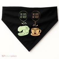 Sewing Machine Coffee Funny Sew Quilting Seamstress Sewer USA-Made Doggie Bandana thumb 0