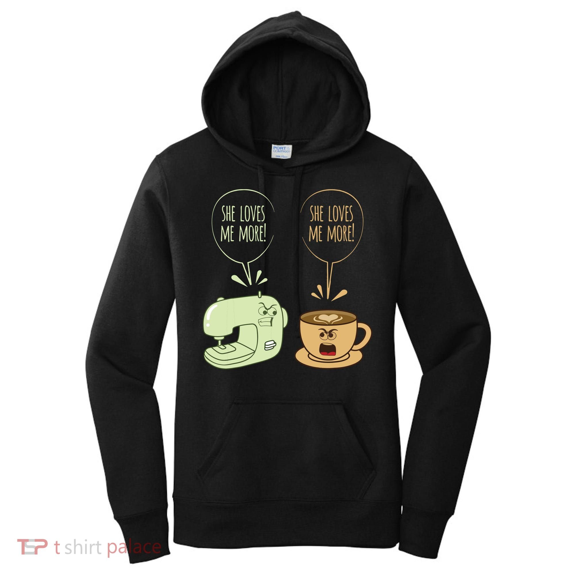 Sewing Machine Coffee Funny Sew Quilting Seamstress Sewer Women's Hoodie