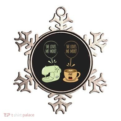 Sewing Machine Coffee Funny Sew Quilting Seamstress Sewer Ornament