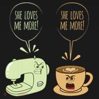 Sewing Machine Coffee Funny Sew Quilting Seamstress Sewer Ornament thumb 1