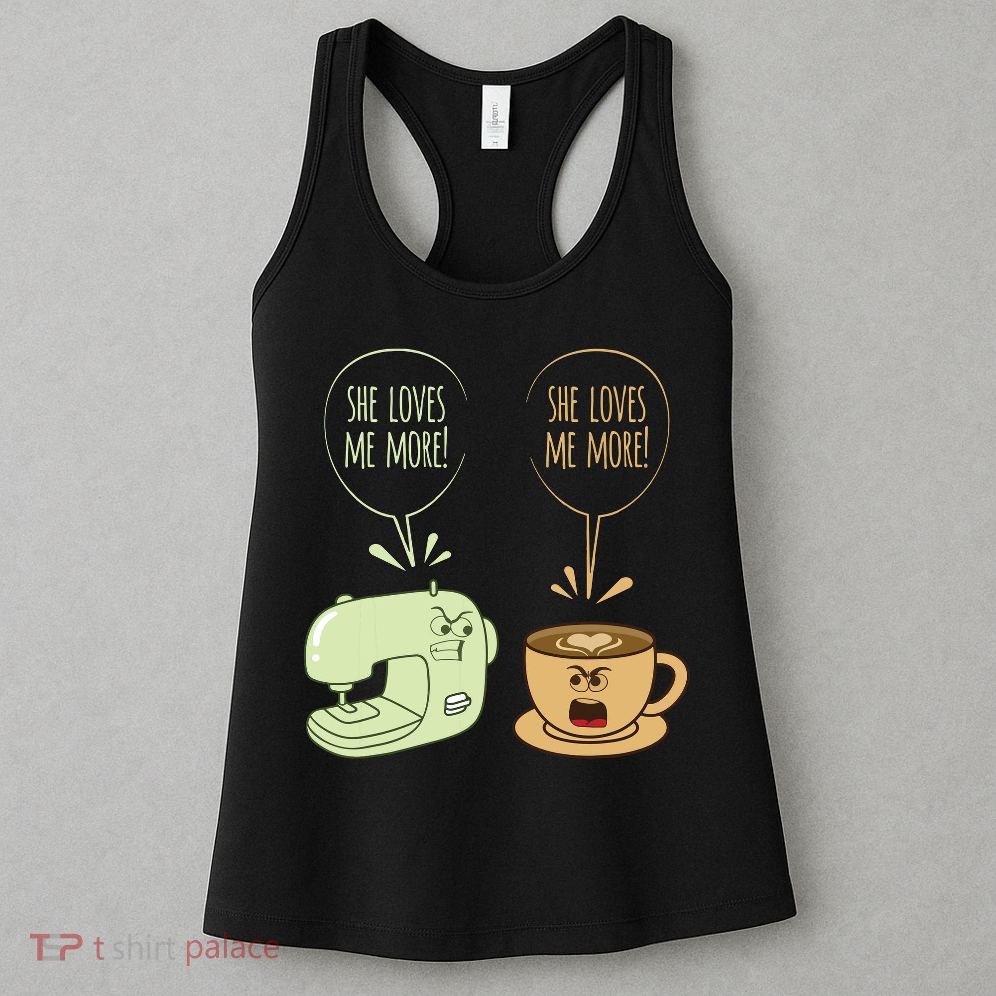 Sewing Machine Coffee Funny Sew Quilting Seamstress Sewer Women's Tank Top
