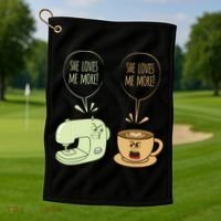 Sewing Machine Coffee Funny Sew Quilting Seamstress Sewer Golf Towel thumb 1