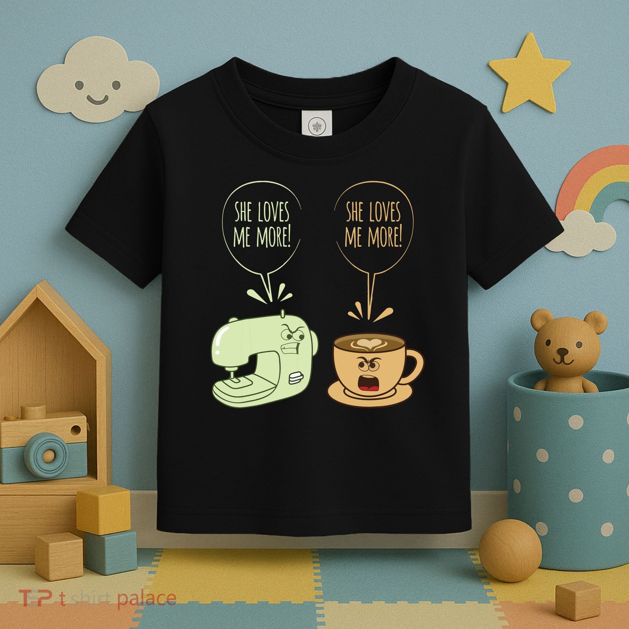 Sewing Machine Coffee Funny Sew Quilting Seamstress Sewer Toddler T-Shirt