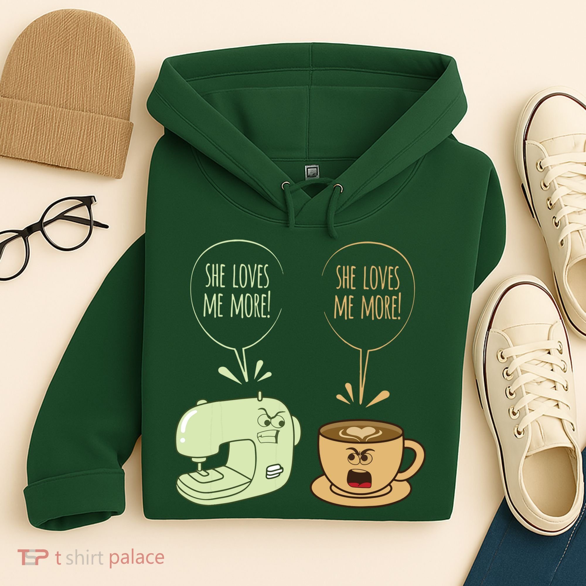 Sewing Machine Coffee Funny Sew Quilting Seamstress Sewer Hoodie