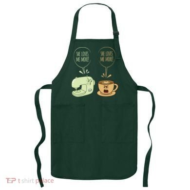 Sewing Machine Coffee Funny Sew Quilting Seamstress Sewer Apron