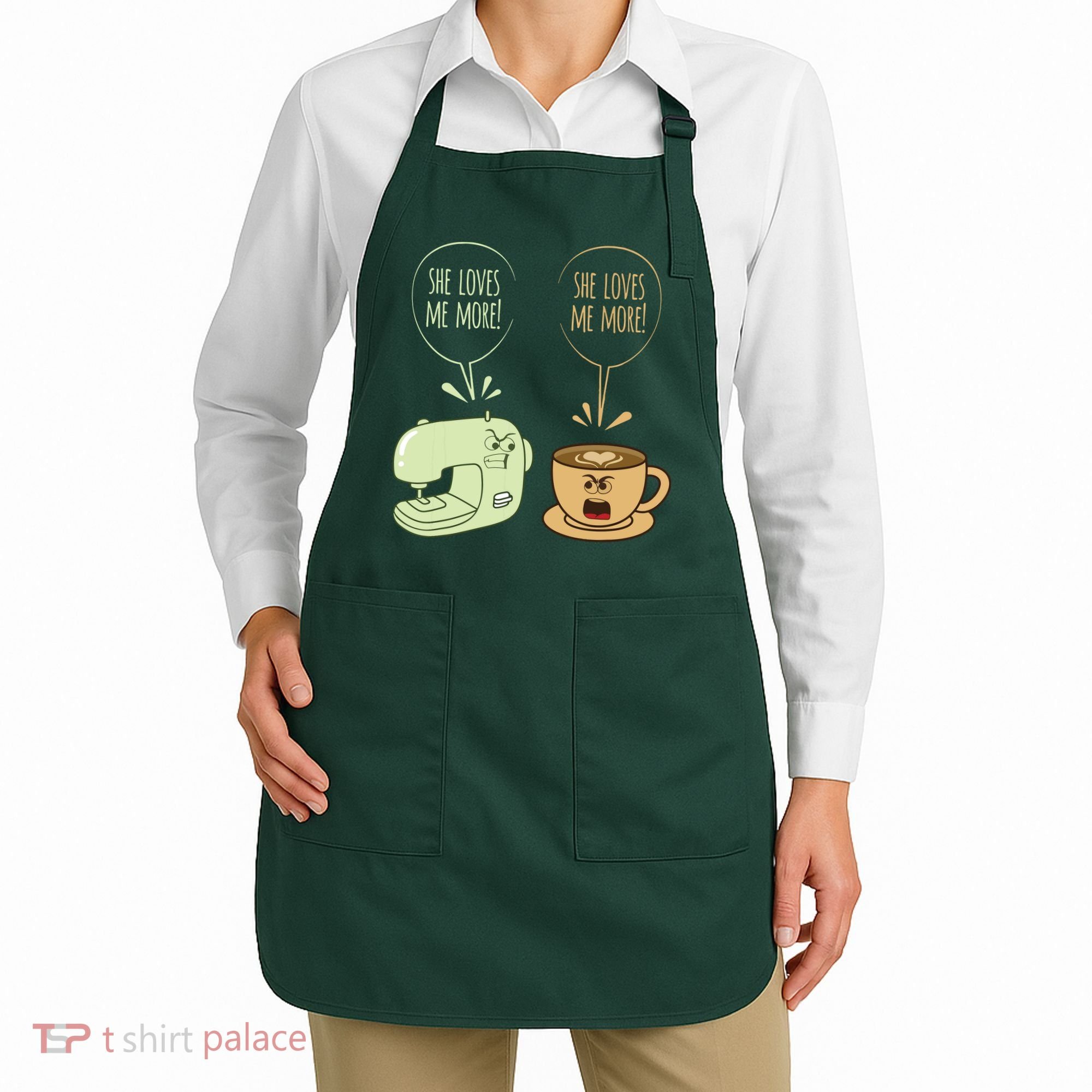 Sewing Machine Coffee Funny Sew Quilting Seamstress Sewer Apron