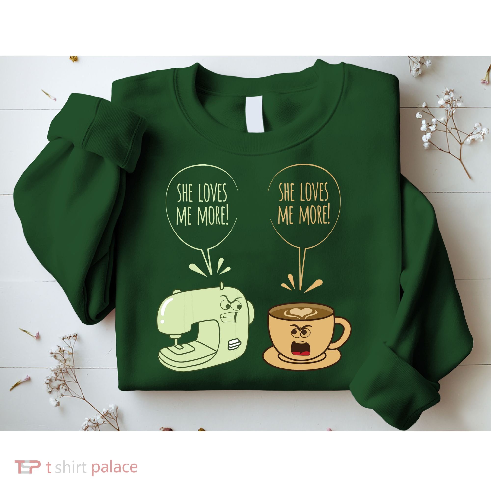 Sewing Machine Coffee Funny Sew Quilting Seamstress Sewer Sweatshirt