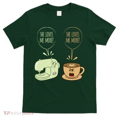 Sewing Machine Coffee Funny Sew Quilting Seamstress Sewer T-Shirt