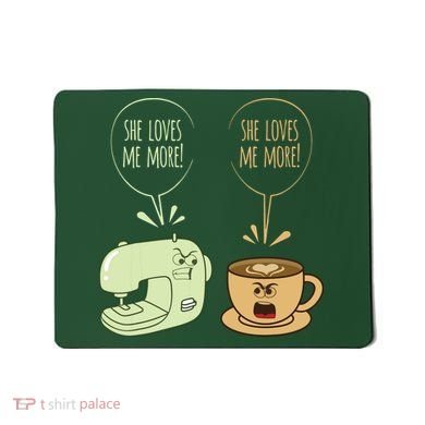Sewing Machine Coffee Funny Sew Quilting Seamstress Sewer Mousepad