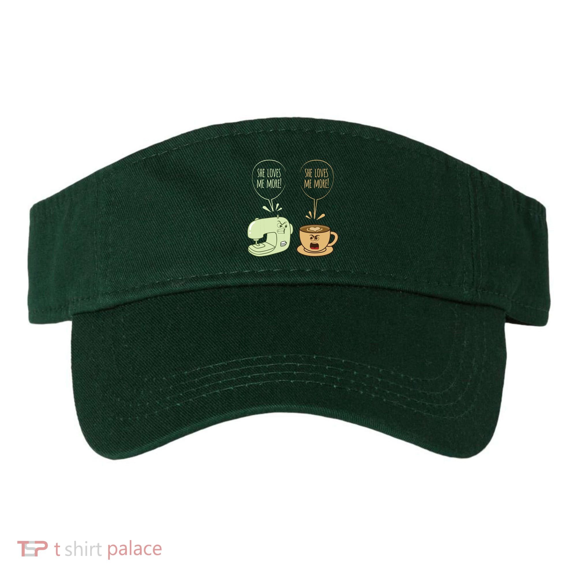 Sewing Machine Coffee Funny Sew Quilting Seamstress Sewer Visor