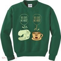 Sewing Machine Coffee Funny Sew Quilting Seamstress Sewer Kids Sweatshirt thumb 0