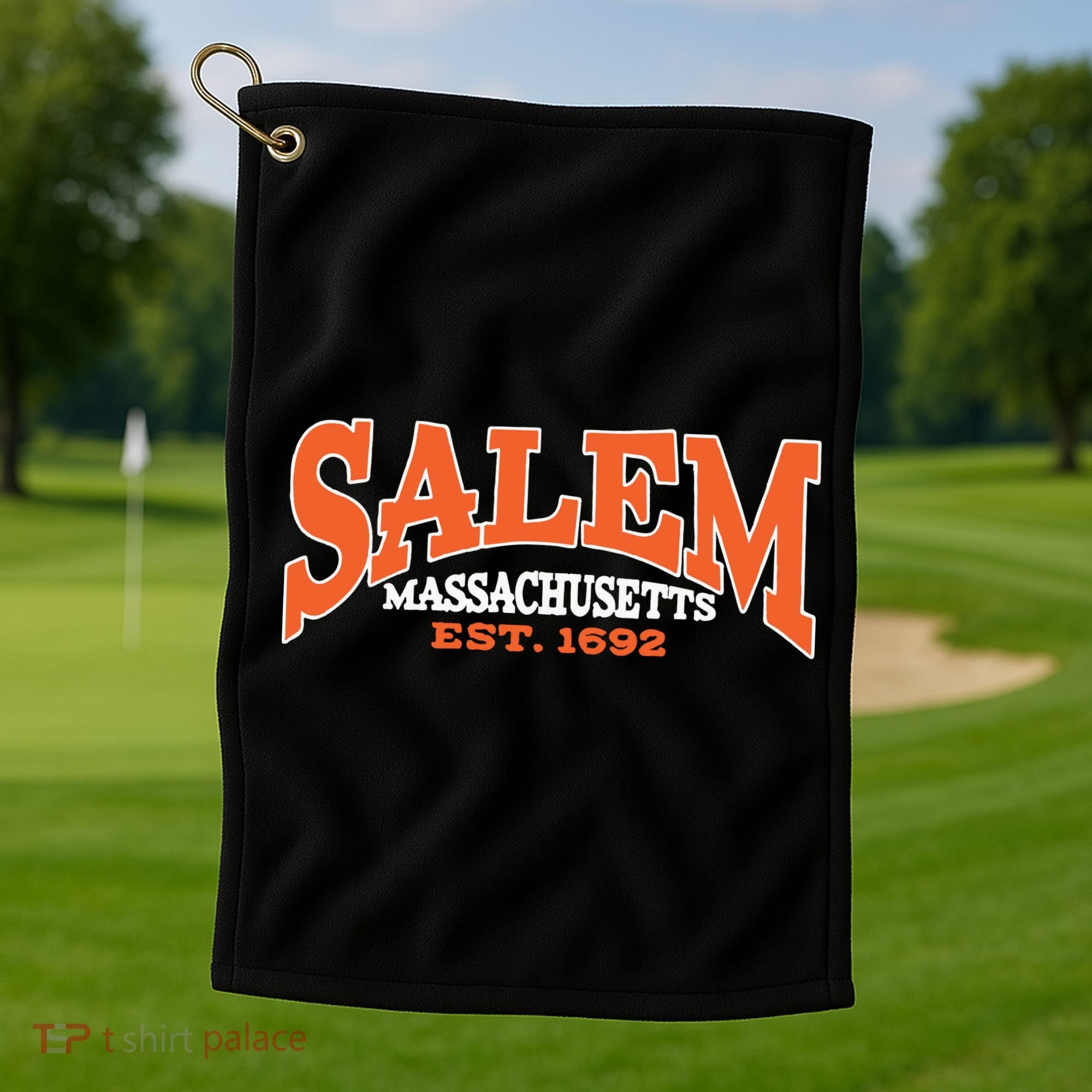 Salem Massachusetts Cute Fall Salem Est 1692 Golf Towel