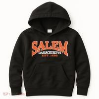 Salem Massachusetts Cute Fall Salem Est 1692 Kids Hoodie thumb 0