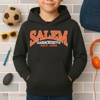 Salem Massachusetts Cute Fall Salem Est 1692 Kids Hoodie thumb 2