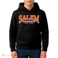 Salem Massachusetts Cute Fall Salem Est 1692 Kids Hoodie thumb 4