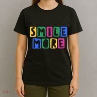 Smile More Colorful Inspiring T-Shirt thumb 4