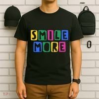 Smile More Colorful Inspiring T-Shirt thumb 6