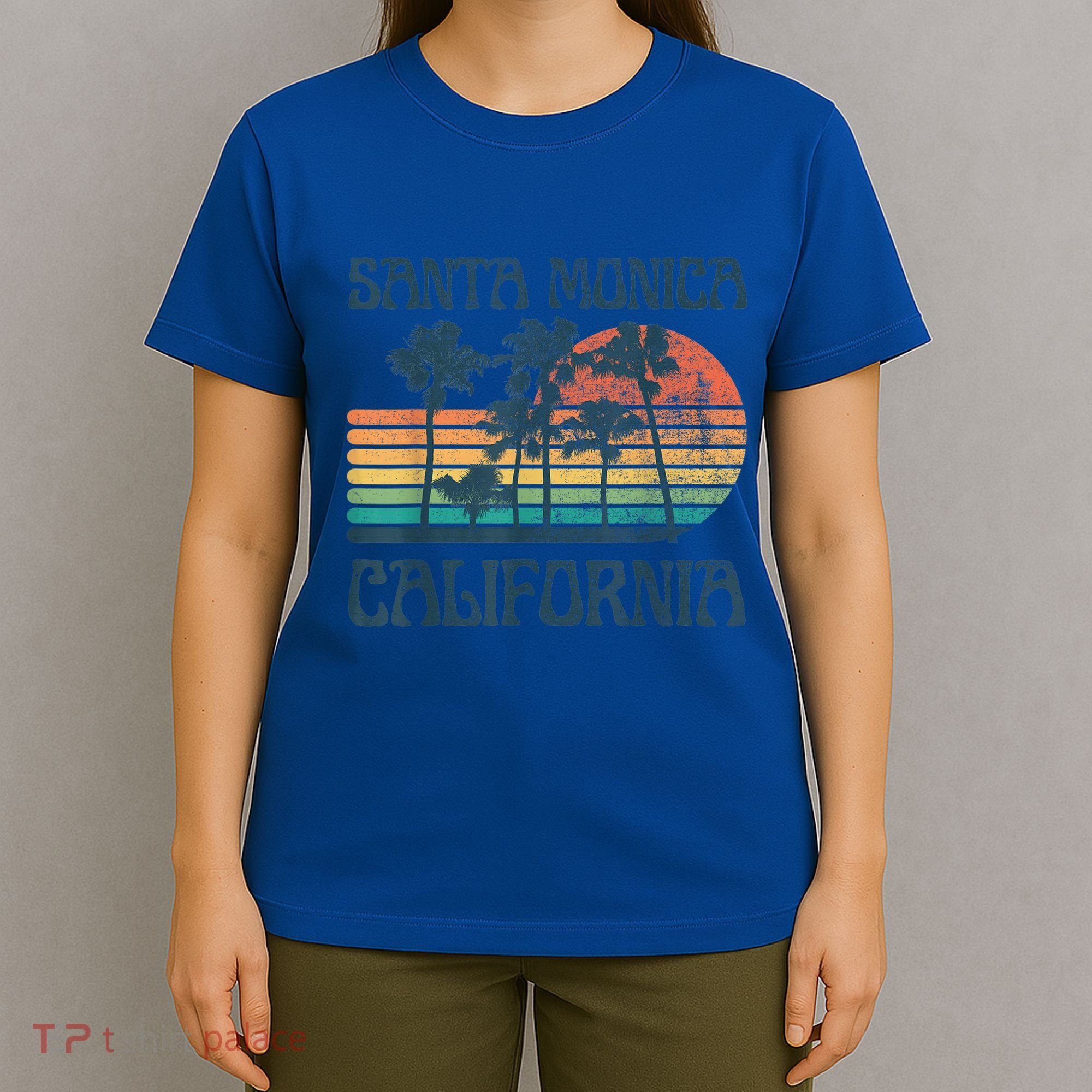Santa Monica California Beach Summer Vacation Vintage T-Shirt