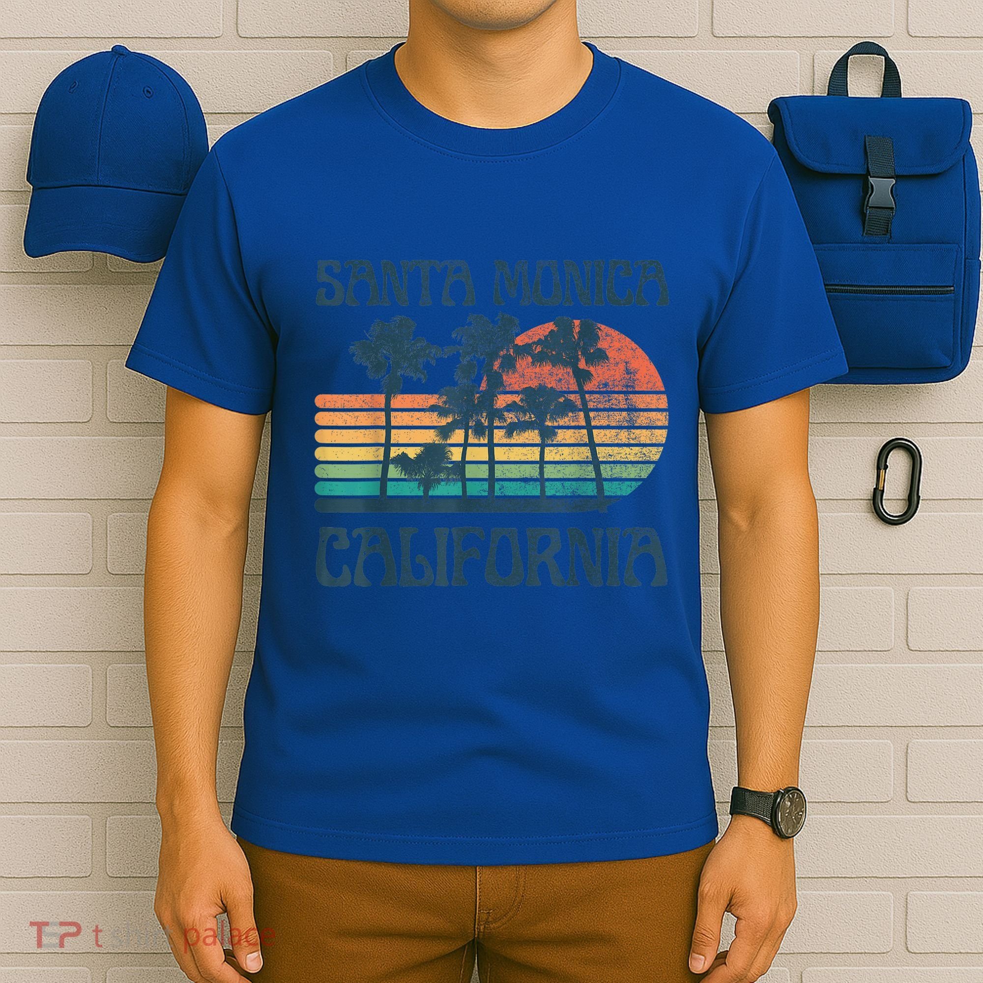Santa Monica California Beach Summer Vacation Vintage T-Shirt