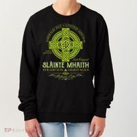 Slainte Mhaith Celtic Knot Cross Irish Original Green Women's Sweatshirt thumb 0