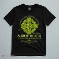 Slainte Mhaith Celtic Knot Cross Irish Original Green T-Shirt thumb 5