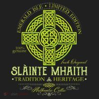 Slainte Mhaith Celtic Knot Cross Irish Original Green Beanie thumb 2