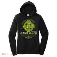 Slainte Mhaith Celtic Knot Cross Irish Original Green Women's Hoodie thumb 0