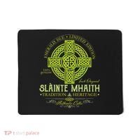 Slainte Mhaith Celtic Knot Cross Irish Original Green Mousepad thumb 0