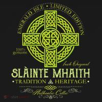 Slainte Mhaith Celtic Knot Cross Irish Original Green Ornament thumb 1