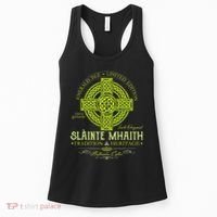 Slainte Mhaith Celtic Knot Cross Irish Original Green Women's Tank Top thumb 0