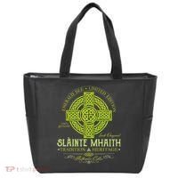 Slainte Mhaith Celtic Knot Cross Irish Original Green Tote Bag thumb 0