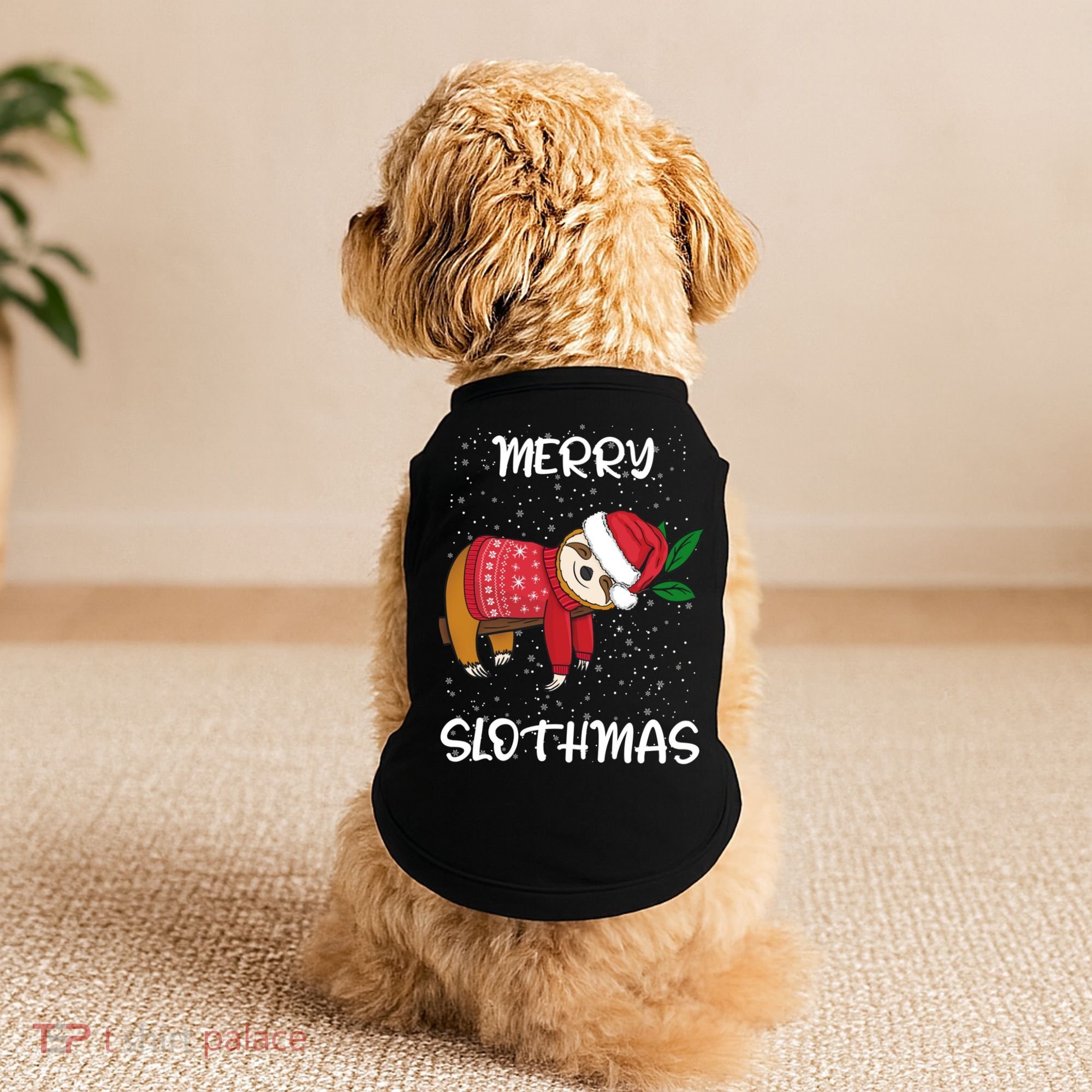 Sloth Merry Christmas Sweater Santa Sloth Merry Slothmas Funny Gift Doggie Tank