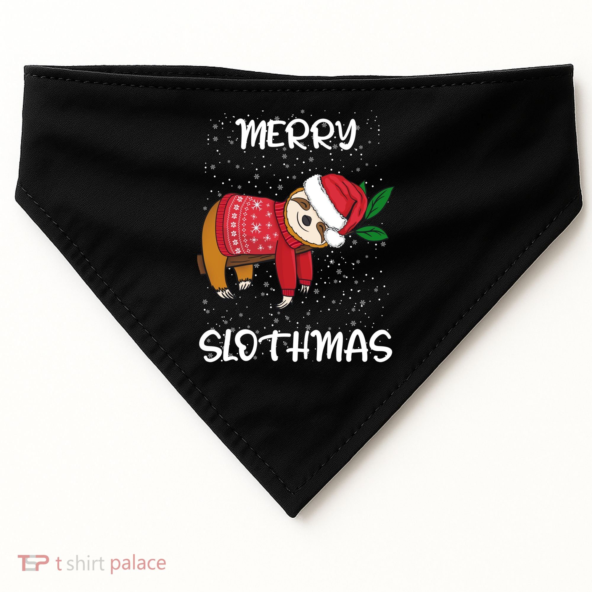 Sloth Merry Christmas Sweater Santa Sloth Merry Slothmas Funny Gift USA-Made Doggie Bandana