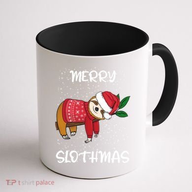 Sloth Merry Christmas Sweater Santa Sloth Merry Slothmas Funny Gift Coffee Mug back