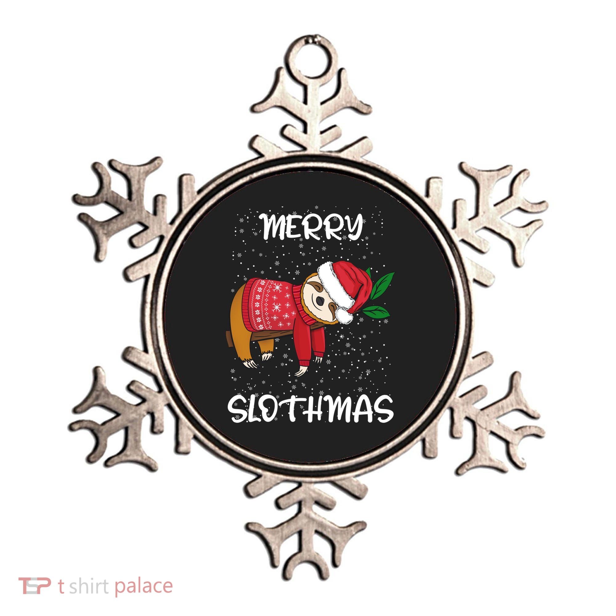 Sloth Merry Christmas Sweater Santa Sloth Merry Slothmas Funny Gift Ornament