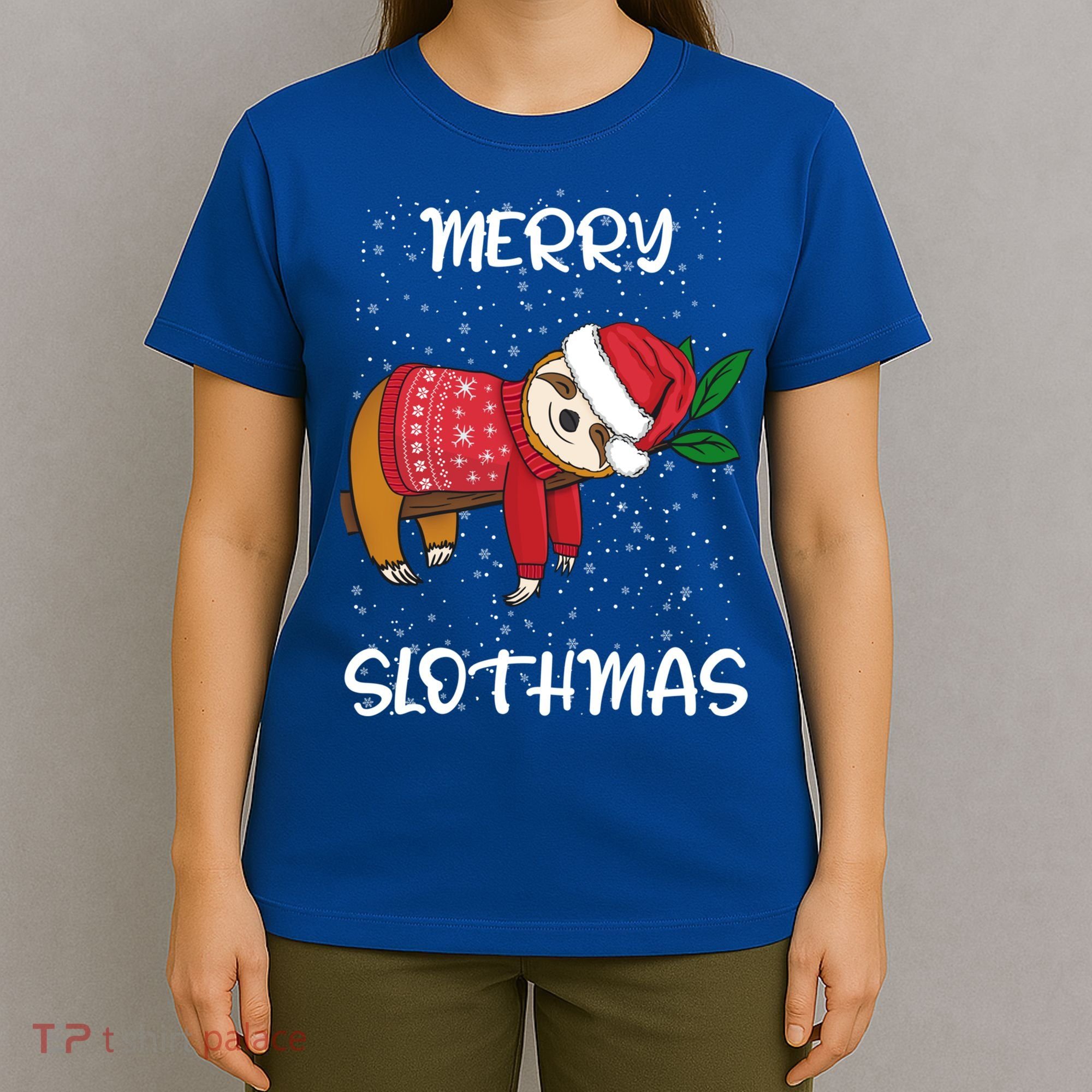 Sloth Merry Christmas Sweater Santa Sloth Merry Slothmas Funny Gift T-Shirt