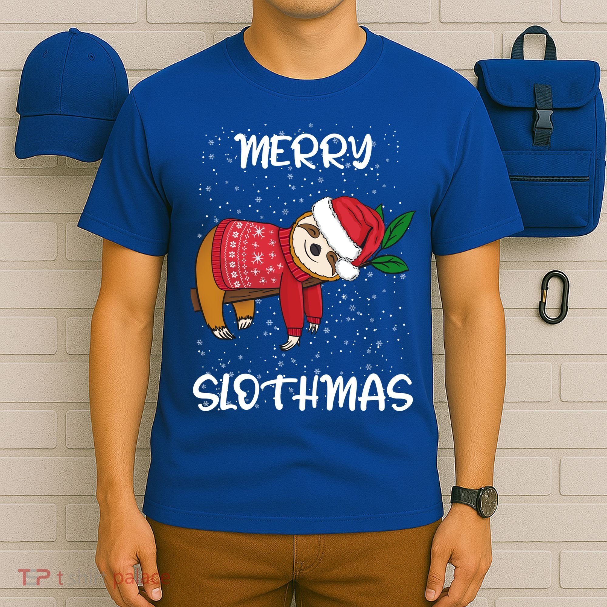 Sloth Merry Christmas Sweater Santa Sloth Merry Slothmas Funny Gift T-Shirt