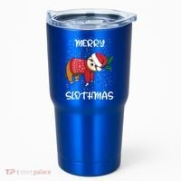 Sloth Merry Christmas Sweater Santa Sloth Merry Slothmas Funny Gift Tumbler thumb 0