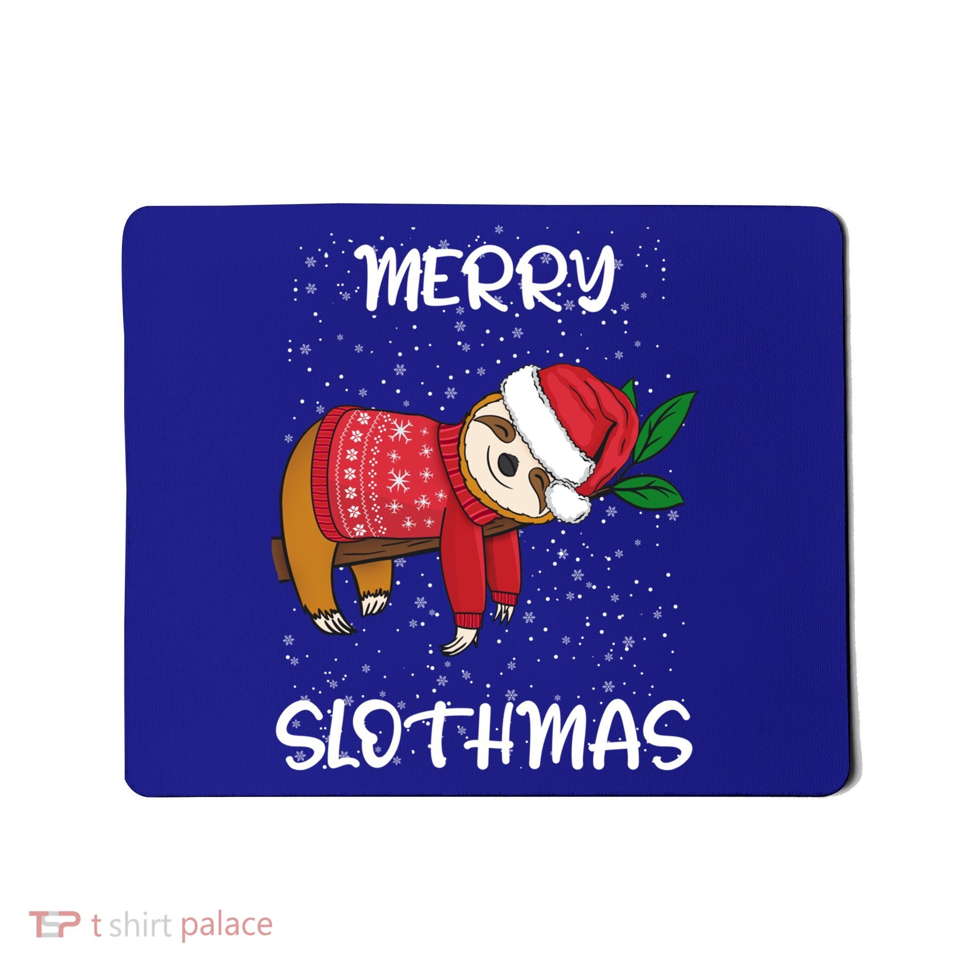 Sloth Merry Christmas Sweater Santa Sloth Merry Slothmas Funny Gift Mousepad