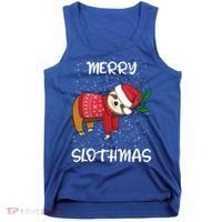 Sloth Merry Christmas Sweater Santa Sloth Merry Slothmas Funny Gift Tank Top thumb 0