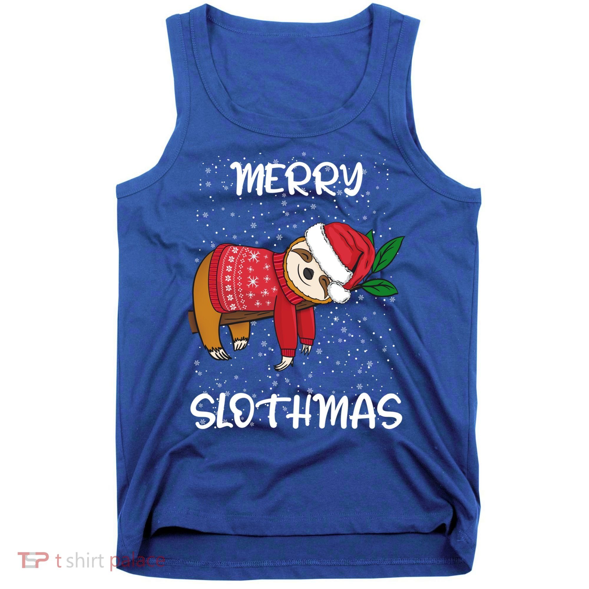 Sloth Merry Christmas Sweater Santa Sloth Merry Slothmas Funny Gift Tank Top