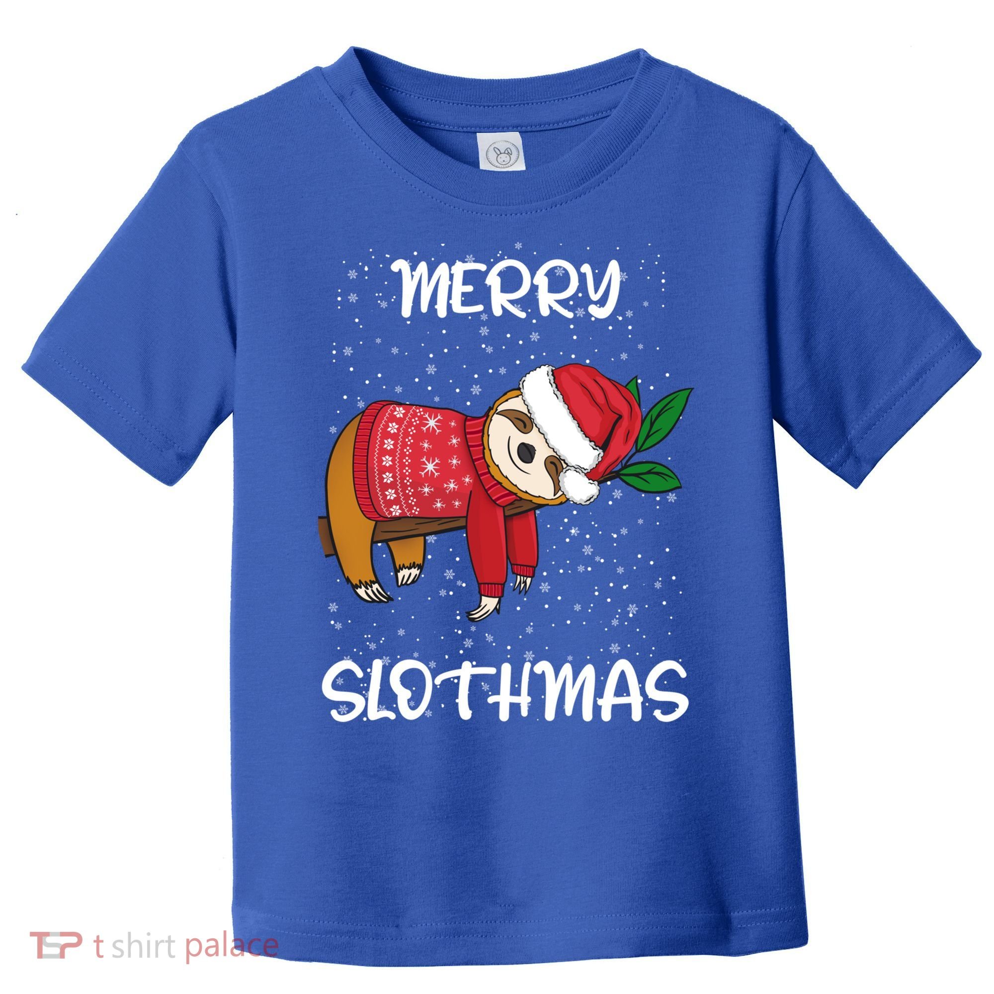 Sloth Merry Christmas Sweater Santa Sloth Merry Slothmas Funny Gift Toddler T-Shirt
