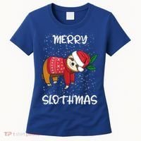 Sloth Merry Christmas Sweater Santa Sloth Merry Slothmas Funny Gift Women's T-Shirt thumb 0