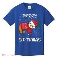 Sloth Merry Christmas Sweater Santa Sloth Merry Slothmas Funny Gift Kids T-Shirt thumb 0