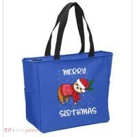 Sloth Merry Christmas Sweater Santa Sloth Merry Slothmas Funny Gift Tote Bag thumb 2