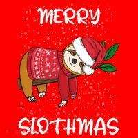 Sloth Merry Christmas Sweater Santa Sloth Merry Slothmas Funny Gift Santa Hat thumb 1