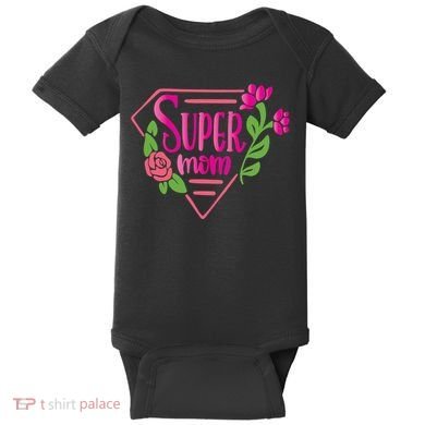 Super Mom Cute Gift Baby Bodysuit